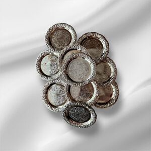 Set of 12 Vintage Mayell & Co. English Silver Plate Coasters